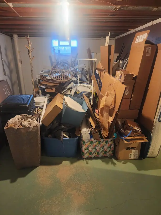 Roll-off dumpster container at job site for 20 Yard Dumpster Rental in Lake Shore